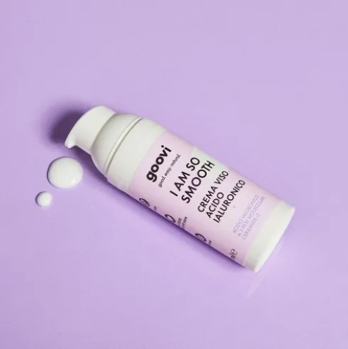 Goovi I'am So Smooth Crema Viso Acido Ialuronico - Crema idratante e levigante - 50 ml