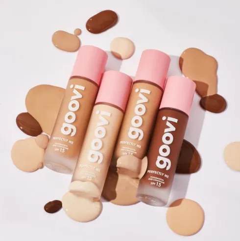Goovi Perfectly Me Fondotinta e Correttore SPF15 03 - Fluido multifunzione a lunga tenuta - Nuance sand golden - 28 ml
