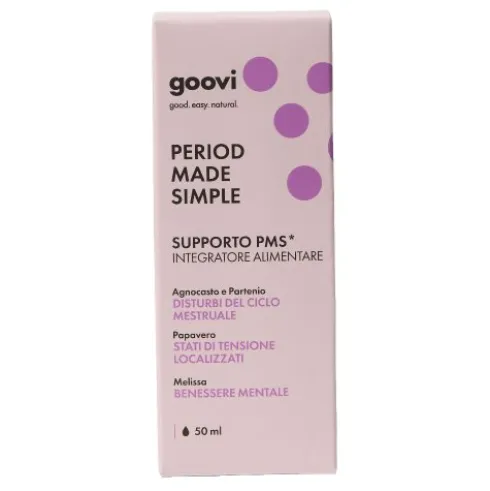 Goovi Supporto Pms Gocce - Integratore per alleviare i disturbi della sindrome premestruale - 50 ml