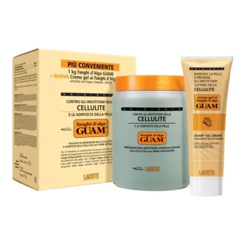 Guam Fanghi d'Alga Formula a Freddo + Crema Gel Anticellulite 1 Kg + 250ml