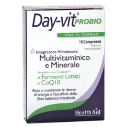 HealthAid Day-Vit PROBIO Integratore Alimentare per Flora Intestinale - 15 Compresse