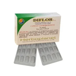 Herboplanet Diflor Plus Integratore Alimentare per Benessere Intestinale 24 Capsule