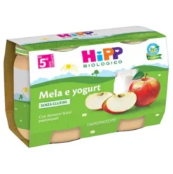 Hipp Biologico Mela e Yogurt Omogeneizzato per Infanzia 2x125g