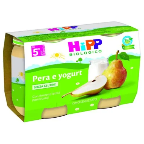 Hipp Biologico Omogeneizzato Pera e Yogurt 2x125g