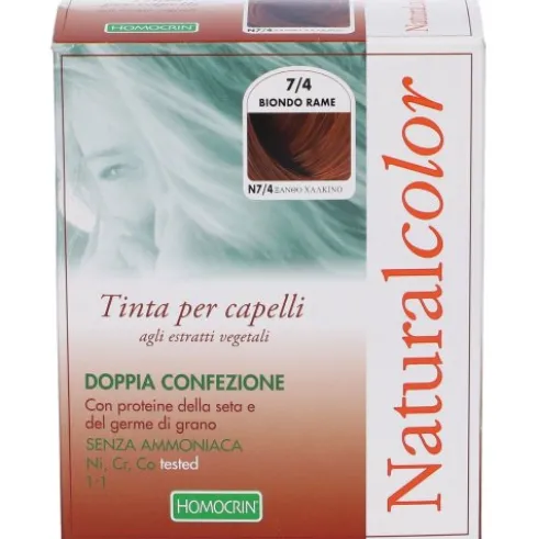Homocrin Naturalcolor Tinta Capelli 7/4 Biondo Rame 2 Trattamenti