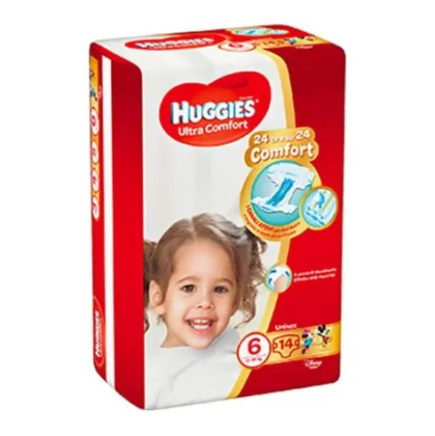 Huggies Ultra Comfort Pannolino Taglia 6, 14 Pezzi