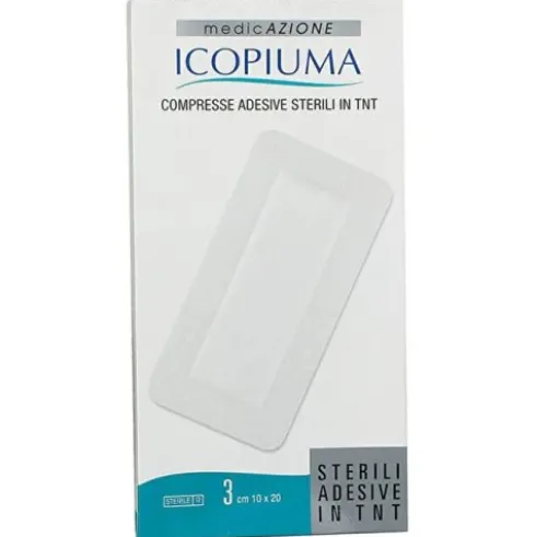 Icopiuma Compresse Adesive TNT Sterile 10x20cm 3 Pezzi