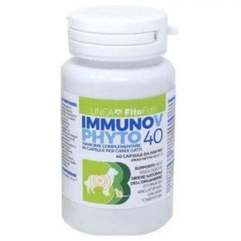 Immunovet Immunov Mangime Complementare Supporto Immunitario Cani Gatti 40 Capsule