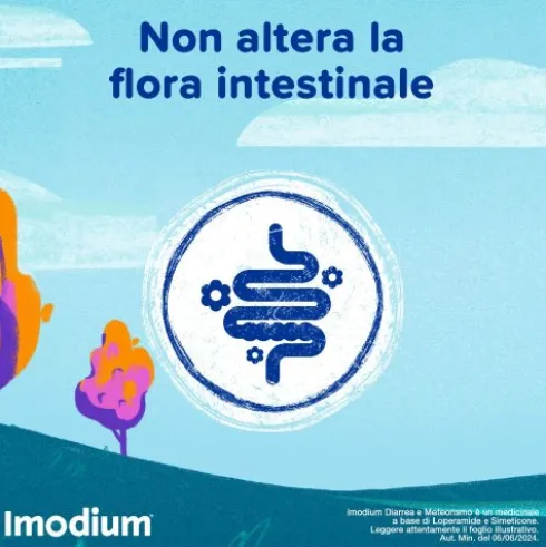 Imodium Diarrea E Meteorismo - Per il trattamento della diarrea acuta degli adulti - 12 compresse