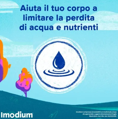 Imodium - Per il trattamento della diarrea acuta - 12 Compresse Orosolubili 2mg