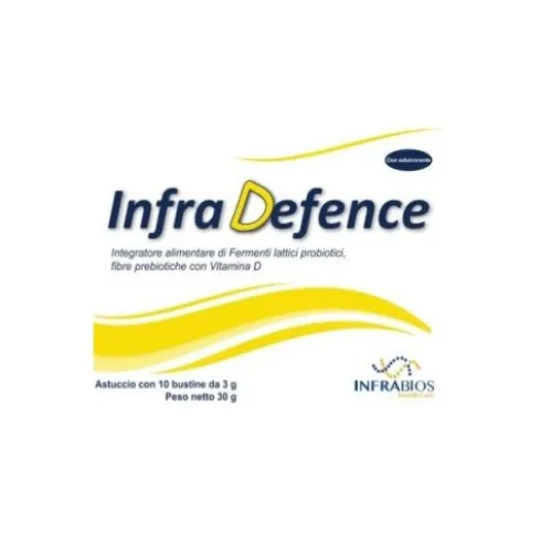 Infrabios InfraDefence Integratore Alimentare per Flora Intestinalle e Sistema Immunitario - 10 Bustine