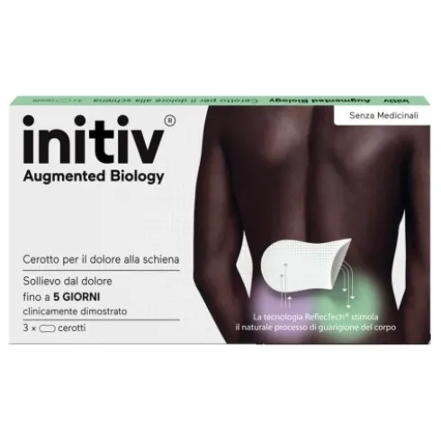 Initiv Cerotti Dolore Schiena - Cerotto per dolori muscolari senza medicinali - 3 cerotti