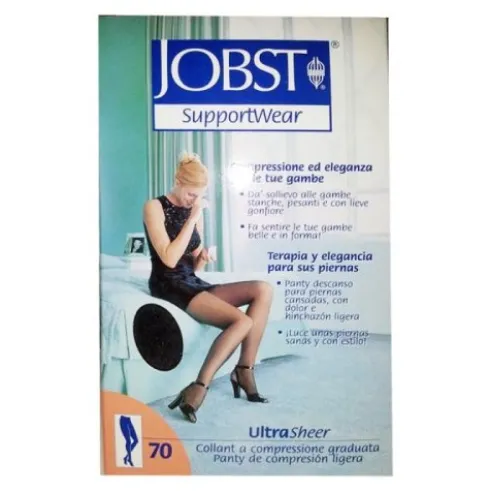 Jobst Ultrasheer Collant Compressione Graduata 10-15mmHg Nero Taglia 4