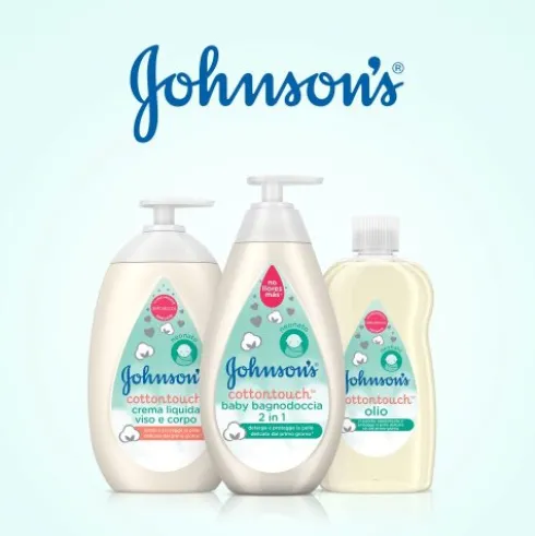 Johnsons Baby Olio Cottontouch per Bambini e Neonati - Assorbimento rapido, con vero cotone - 300 ml