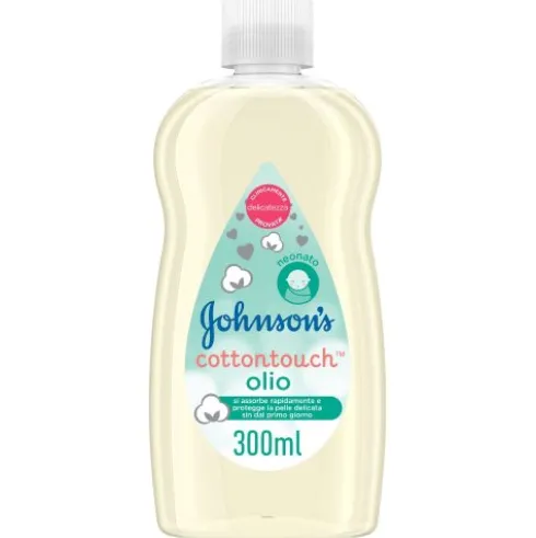 Johnsons Baby Olio Cottontouch per Bambini e Neonati - Assorbimento rapido, con vero cotone - 300 ml