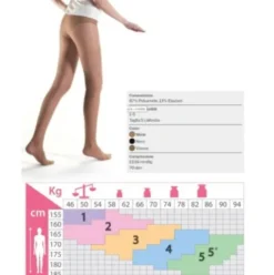 Kamila Cherie Collant Maglia Liscia Visone 3, 100 Den