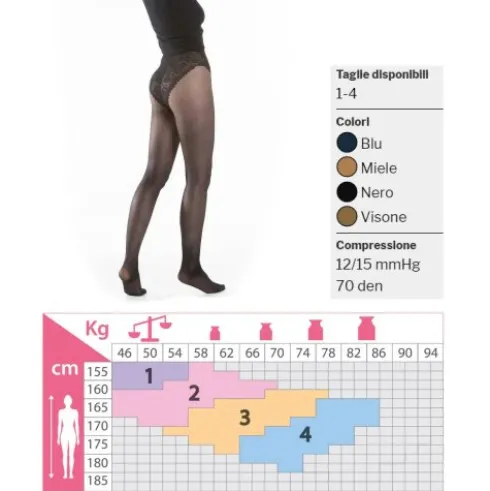 Kamila Collant Pretty 70 Denari Miele Taglia 3
