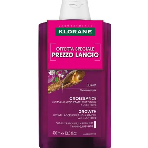 Klorane Shampoo Acceleratore di Crescita - Shampoo fortificante e stimolante - 400 ml