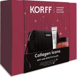 Korff Cofanetto di Natale 2025 Collagen Icons - Collagen Age Filler crema viso 50 ml + siero viso 10 ml + pochette