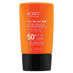 Korff Sun Secret Air Fluido Protettivo SPF50+ - Solare anti-età ultra leggero per il viso - 50 ml