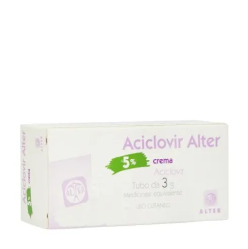 Laboratori Alter Aciclovir Alter Crema 5% per Herpes Labiale e Genitale 3 g