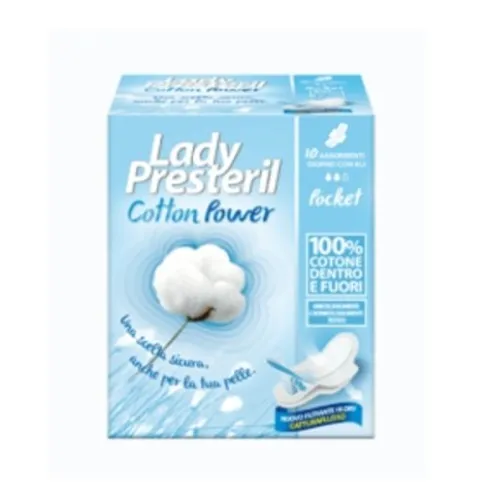 Lady Presteril Pocket 10 Assorbenti Giorno con Ali Ripiegati