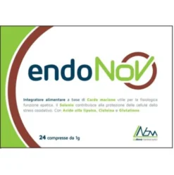 Lanova Endonov Integratore Alimentare Funzione Epatica Cardo Mariano 24 Capsule