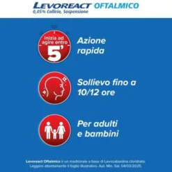 Levoreact Oftalmico - Collirio antistaminico - 4 ml