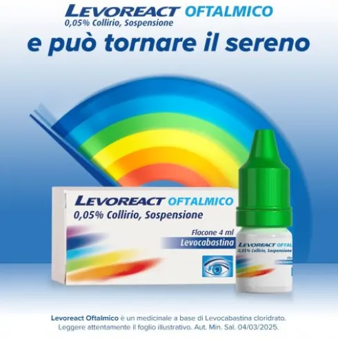 Levoreact Oftalmico - Collirio antistaminico - 4 ml