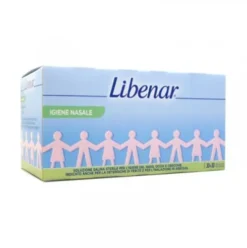 Libenar 60 Flaconcini Monodose - Soluzione fisiologica per l'igiene quotidiana del naso - 5 ml ciascuno