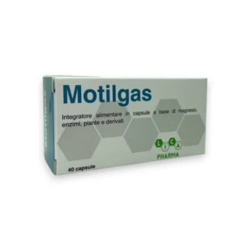 Licapharma Motilgas Integratore Alimentare per Motilità Gastrointestinale, 40 Capsule