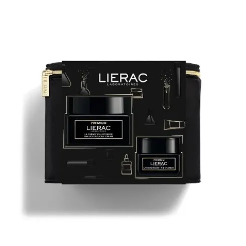 Lierac Cofanetto di Natale 2023 Premium Voluptueuse - La Crema Voluptueuse 50 ml + Contorno occhi 20 ml + Trousse viaggio