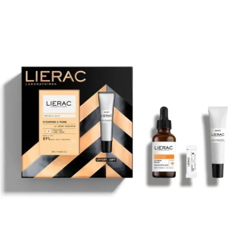 Lierac Cofanetto di Natale 2025 Vitamin C - Siero concentrato 30 ml + Fluido correzione occhiaie 15 ml