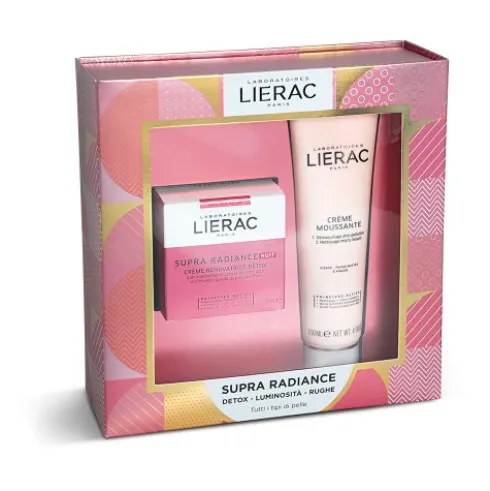 Lierac Cofanetto Supra Radiance Notte - Crema Detox Rinnovatrice Notte 50 ml + Crema mousse struccante 150 ml