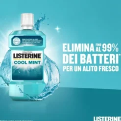 Listerine Coolmint Collutorio - Antiplacca e alito fresco con olii essenziali antibatterici - 500 ml