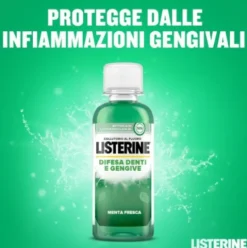 Listerine Difesa Denti e Gengive Collutorio - Ideale per l'igiene orale quotidiana - Gusto Menta fresca - 95 ml