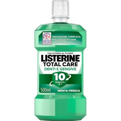 Listerine Difesa Denti e Gengive Collutorio - Ideale per l'igiene orale quotidiana - Gusto Menta fresca - 500 ml