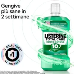 Listerine Difesa Denti e Gengive Collutorio - Ideale per l'igiene orale quotidiana - Gusto Menta fresca - 500 ml