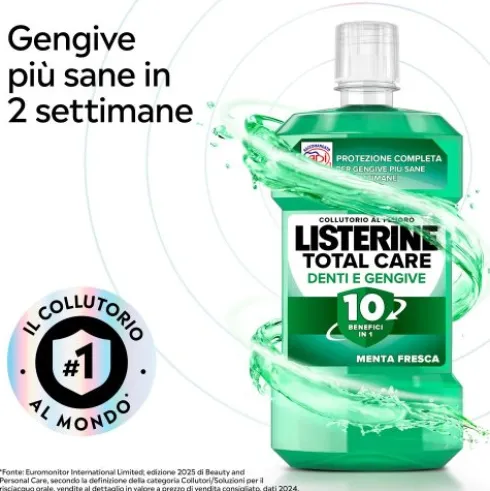 Listerine Difesa Denti e Gengive Collutorio - Ideale per l'igiene orale quotidiana - Gusto Menta fresca - 500 ml