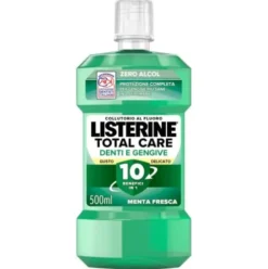 Listerine Difesa Denti e Gengive Collutorio Zero Alcol - Ideale per l'igiene orale quotidiana - Gusto Menta fresca - 500 ml