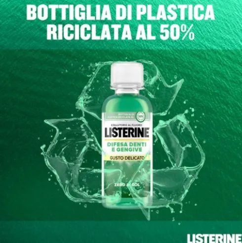 Listerine Difesa Denti e Gengive Collutorio - Ideale per l'igiene orale quotidiana - Gusto delicato - 95 ml