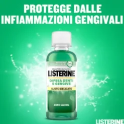 Listerine Difesa Denti e Gengive Collutorio - Ideale per l'igiene orale quotidiana - Gusto delicato - 95 ml
