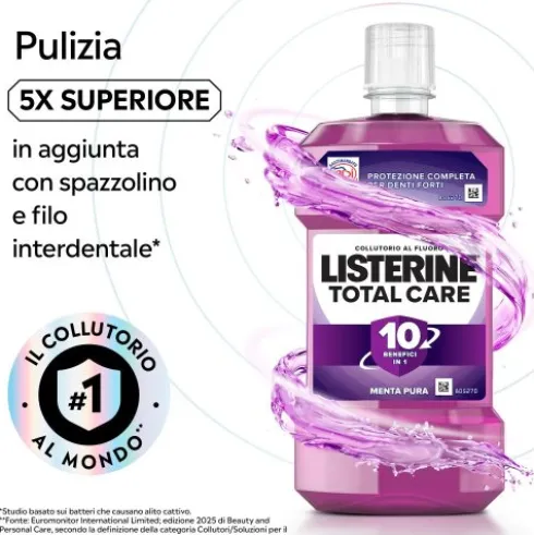 Listerine Total Care Collutorio - Ideale contro la formazione di tartaro e placca - 500 ml