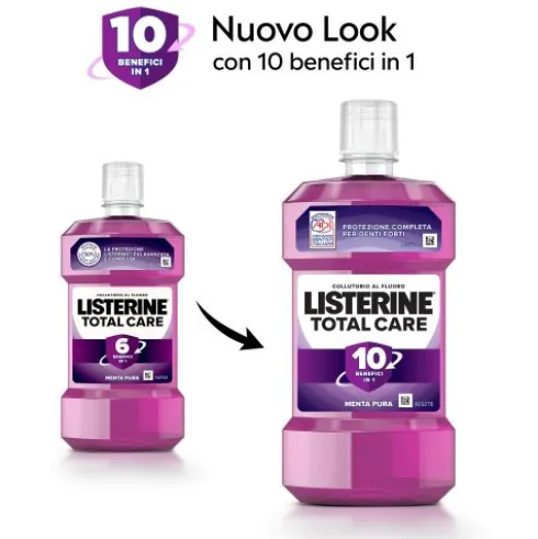 Listerine Total Care Collutorio - Ideale contro la formazione di tartaro e placca - 500 ml