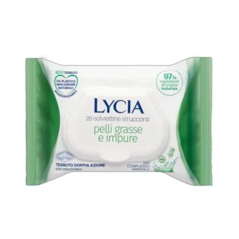 Lycia Salviette Struccanti per Pelle Grassa 64 Pezzi