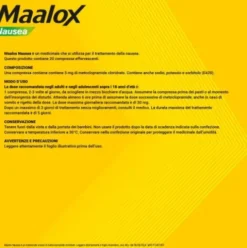 Maalox Nausea - Per il trattamento della nausea degli adulti - 20 Compresse Effervescenti