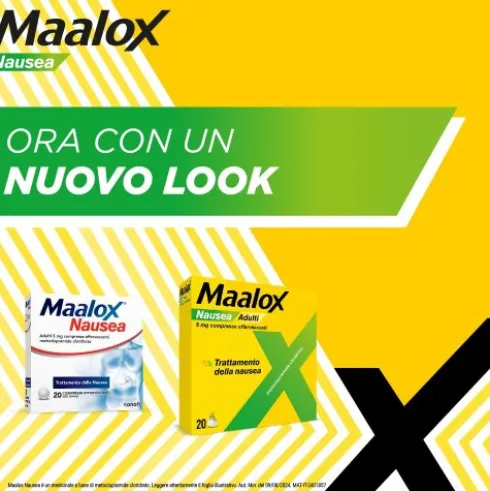 Maalox Nausea - Per il trattamento della nausea degli adulti - 20 Compresse Effervescenti