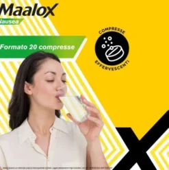 Maalox Nausea - Per il trattamento della nausea degli adulti - 20 Compresse Effervescenti