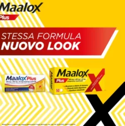 Maalox Plus - Rapido sollievo dal bruciore di stomaco e difficoltà a digerire - 50 Compresse Masticabili