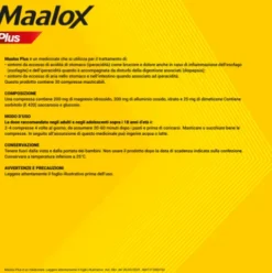 Maalox Plus - Rapido sollievo dal bruciore di stomaco e difficoltà a digerire - 30 Compresse Masticabili